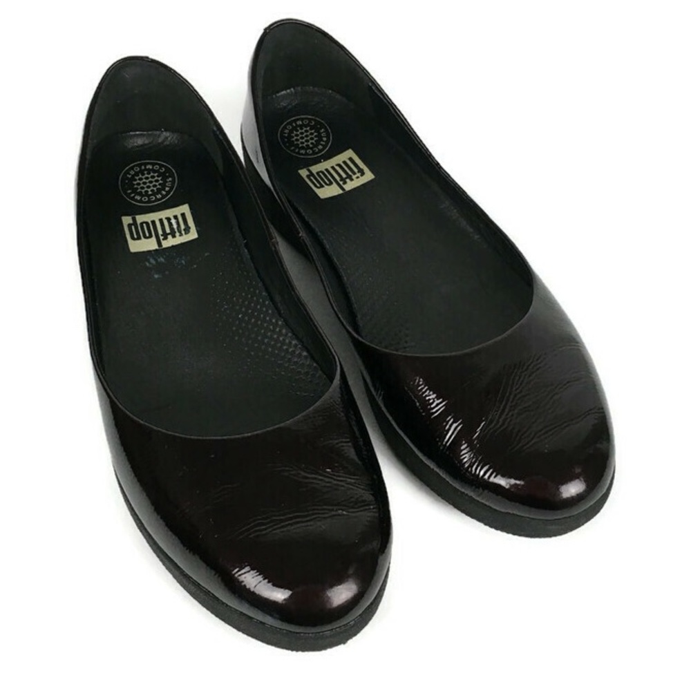 FitFlop Super Ballerina Patent Leather Flats